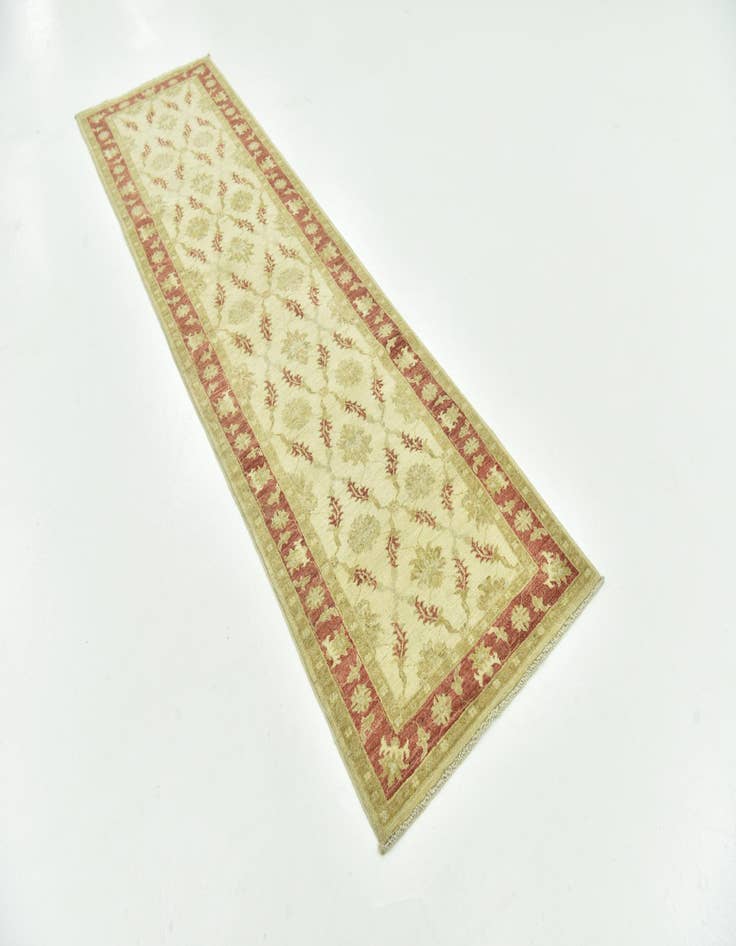 Detail image of  2' 8 x 9' 10  Hand Knotted Peshawar Ziegler Runner Rug