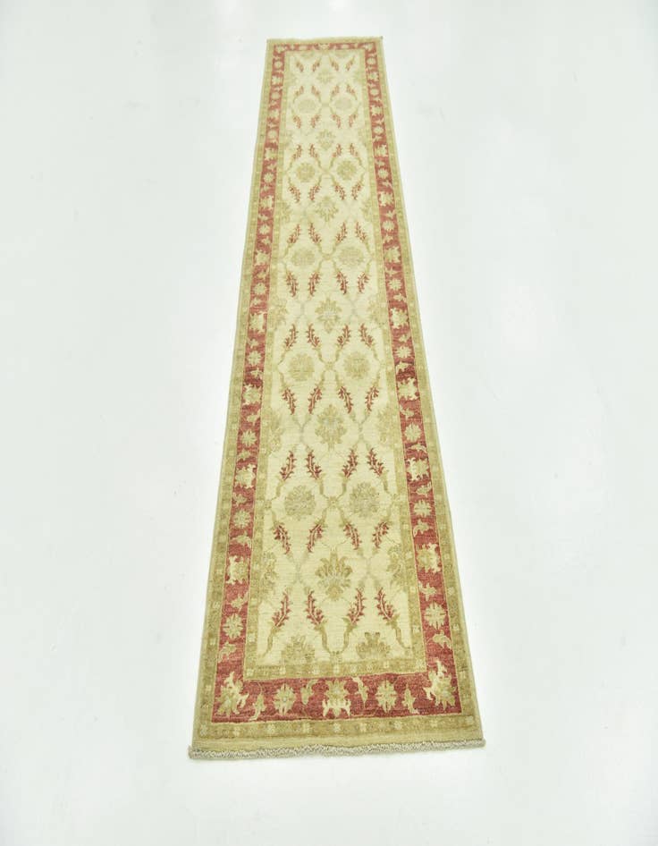 Detail image of  2' 8 x 9' 10  Hand Knotted Peshawar Ziegler Runner Rug