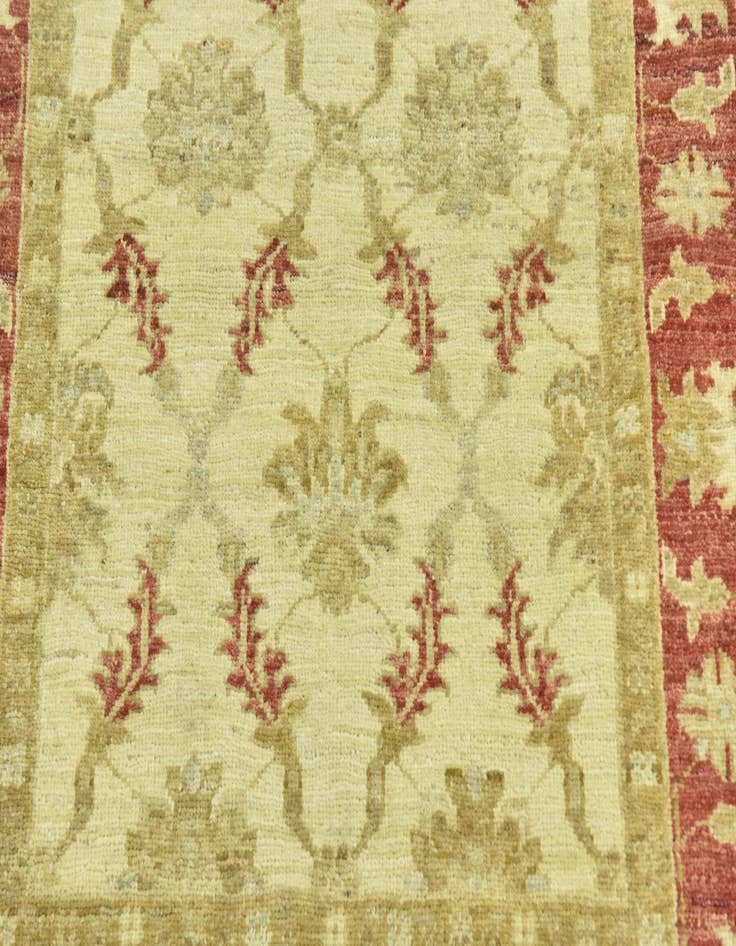 Detail image of  2' 8 x 9' 10  Hand Knotted Peshawar Ziegler Runner Rug