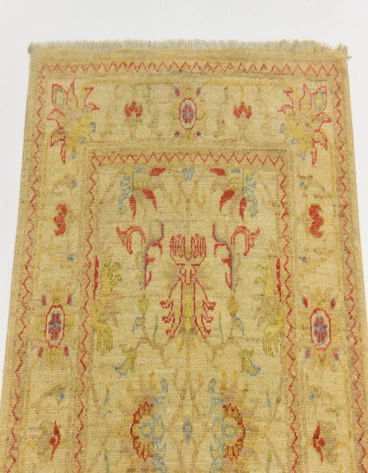 Detail image of  2' 7 x 10' 4  Hand Knotted Peshawar Ziegler Runner Rug
