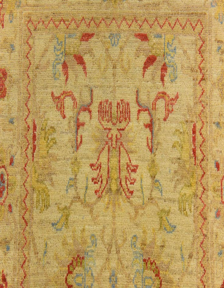 Detail image of  2' 7 x 10' 4  Hand Knotted Peshawar Ziegler Runner Rug