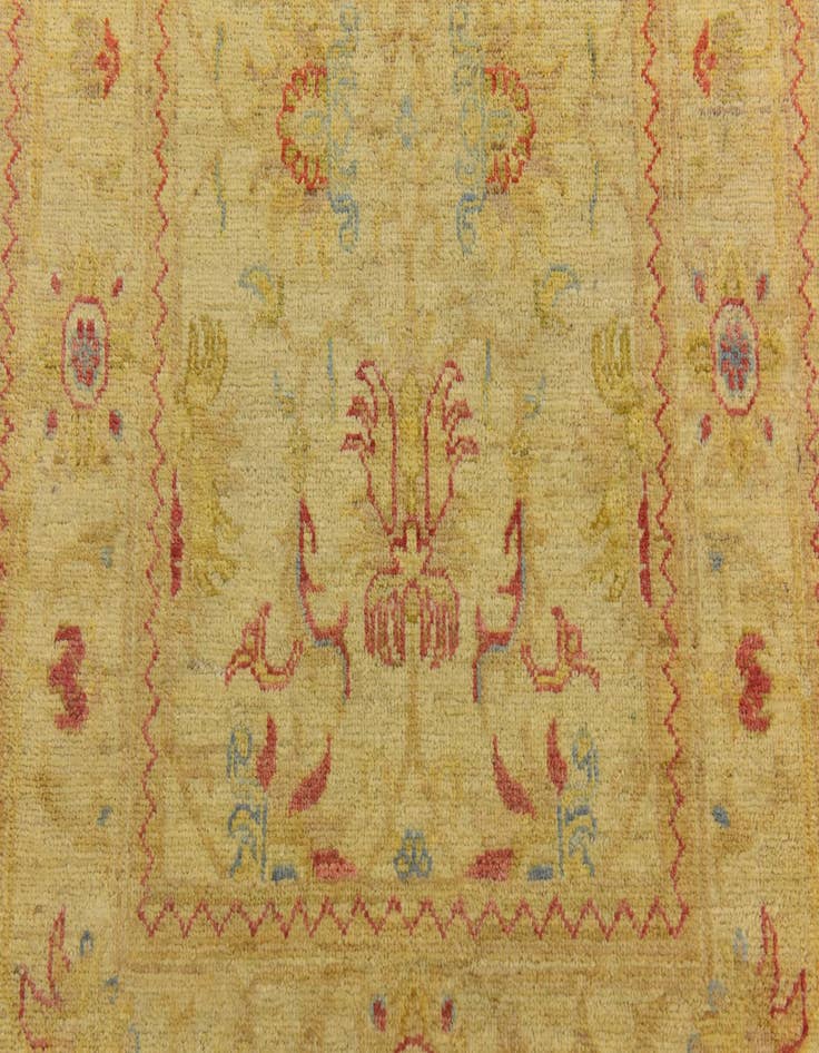 Detail image of  2' 7 x 10' 4  Hand Knotted Peshawar Ziegler Runner Rug