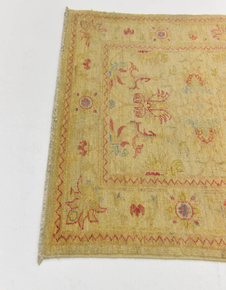 Detail image of  2' 7 x 10' 4  Hand Knotted Peshawar Ziegler Runner Rug