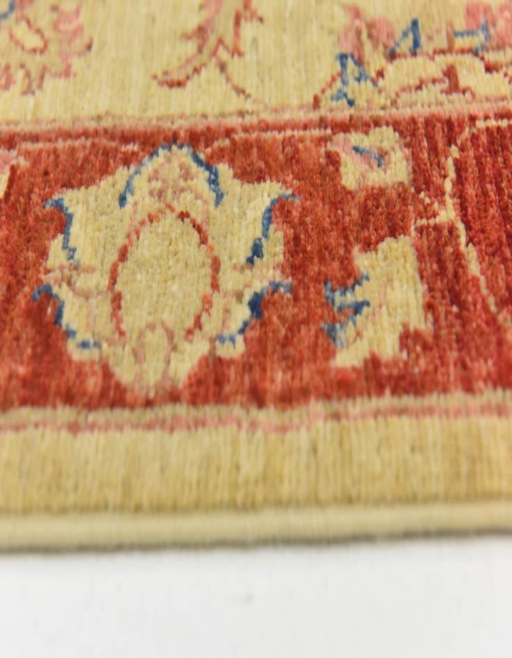 Detail image of  2' 8 x 9' 8  Hand Knotted Peshawar Ziegler Runner Rug