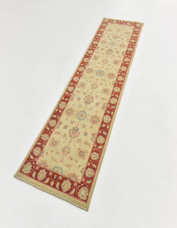 Detail image of  2' 8 x 9' 8  Hand Knotted Peshawar Ziegler Runner Rug