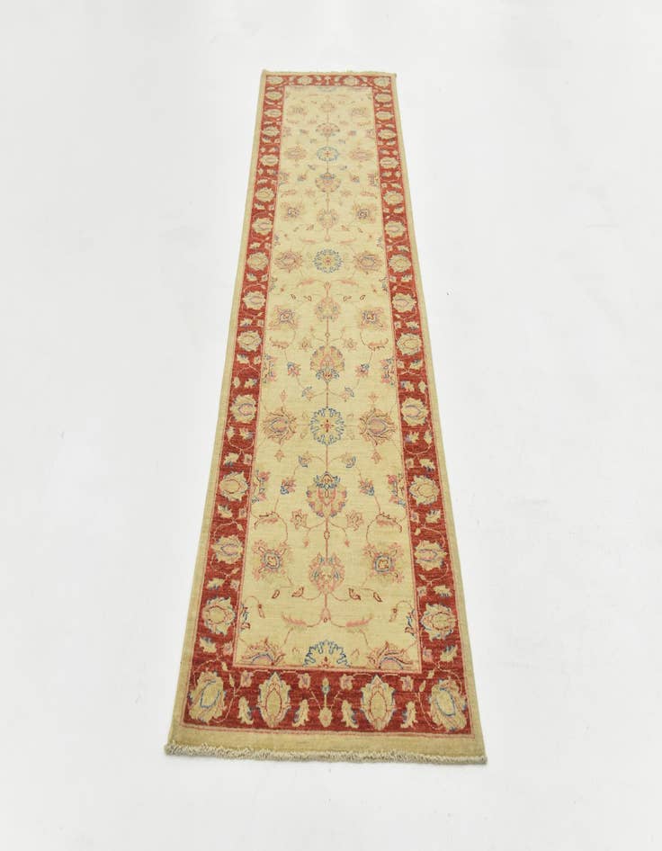 Detail image of  2' 8 x 9' 8  Hand Knotted Peshawar Ziegler Runner Rug