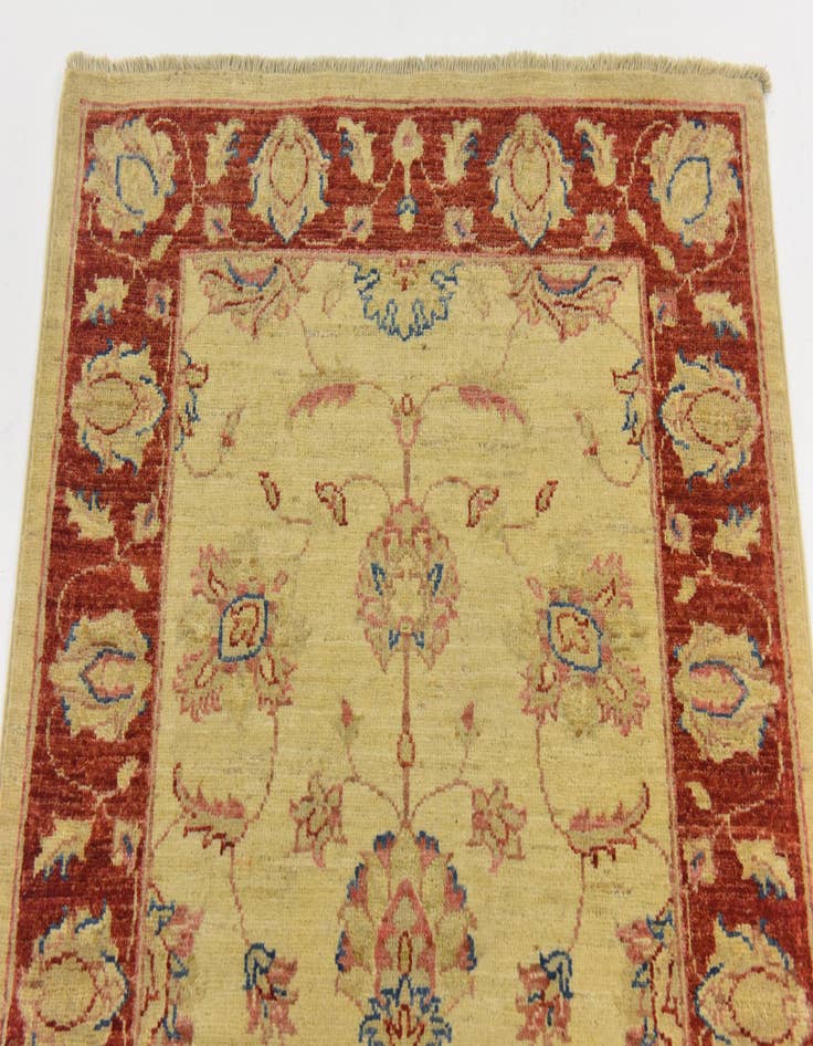 Detail image of  2' 8 x 9' 8  Hand Knotted Peshawar Ziegler Runner Rug