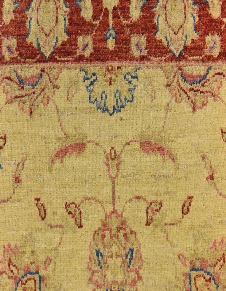 Detail image of  2' 8 x 9' 8  Hand Knotted Peshawar Ziegler Runner Rug