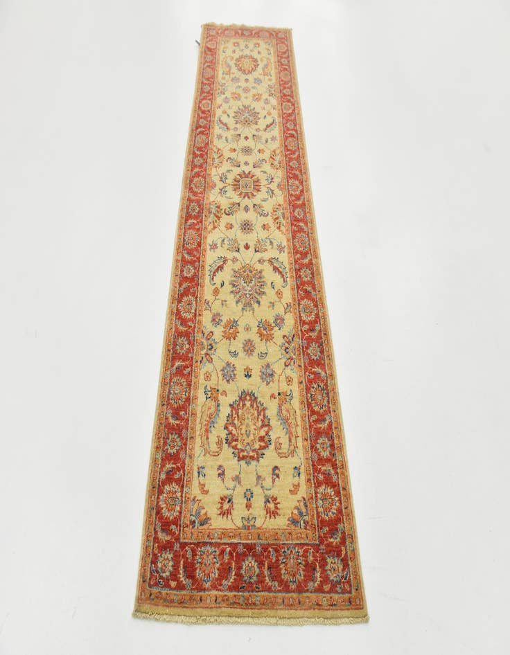 Detail image of  2' 6 x 8' 7  Hand Knotted Peshawar Ziegler Runner Rug