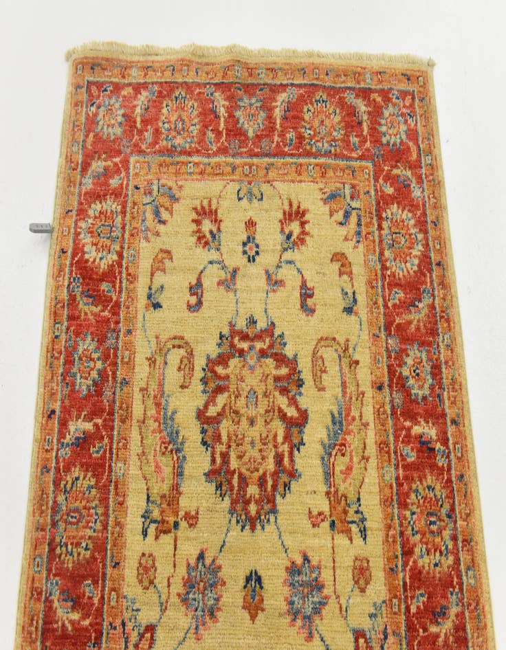 Detail image of  2' 6 x 8' 7  Hand Knotted Peshawar Ziegler Runner Rug