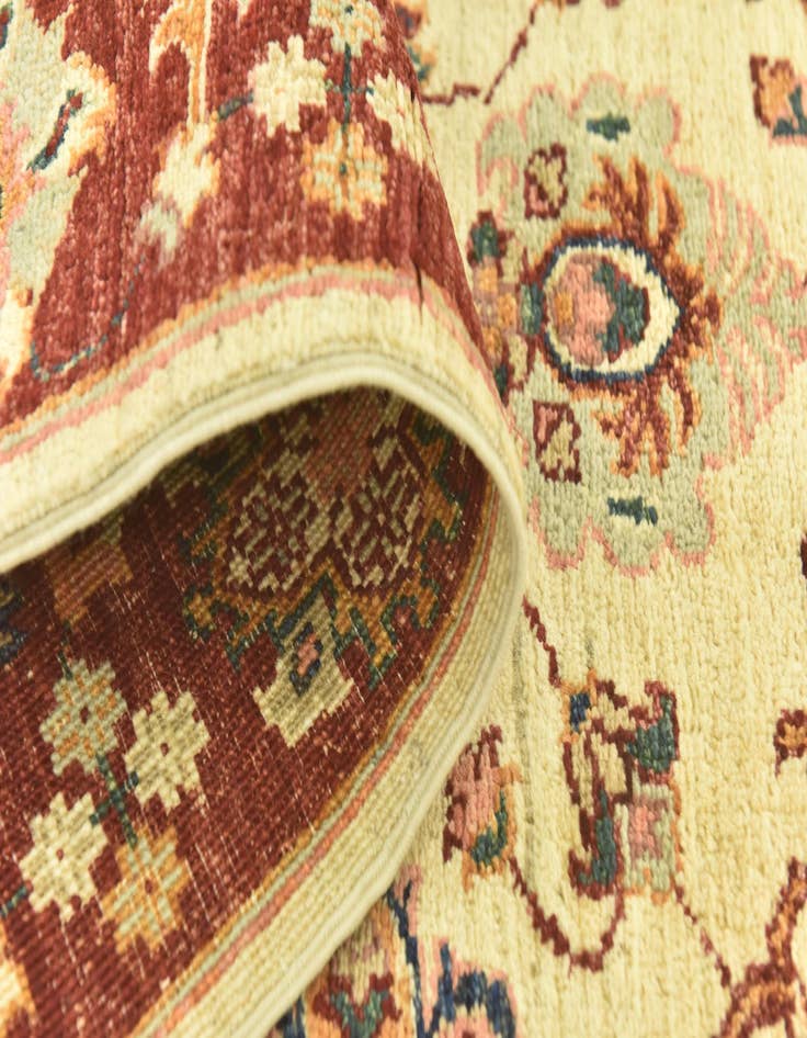 Detail image of  2' 7 x 9' 7  Hand Knotted Peshawar Ziegler Runner Rug