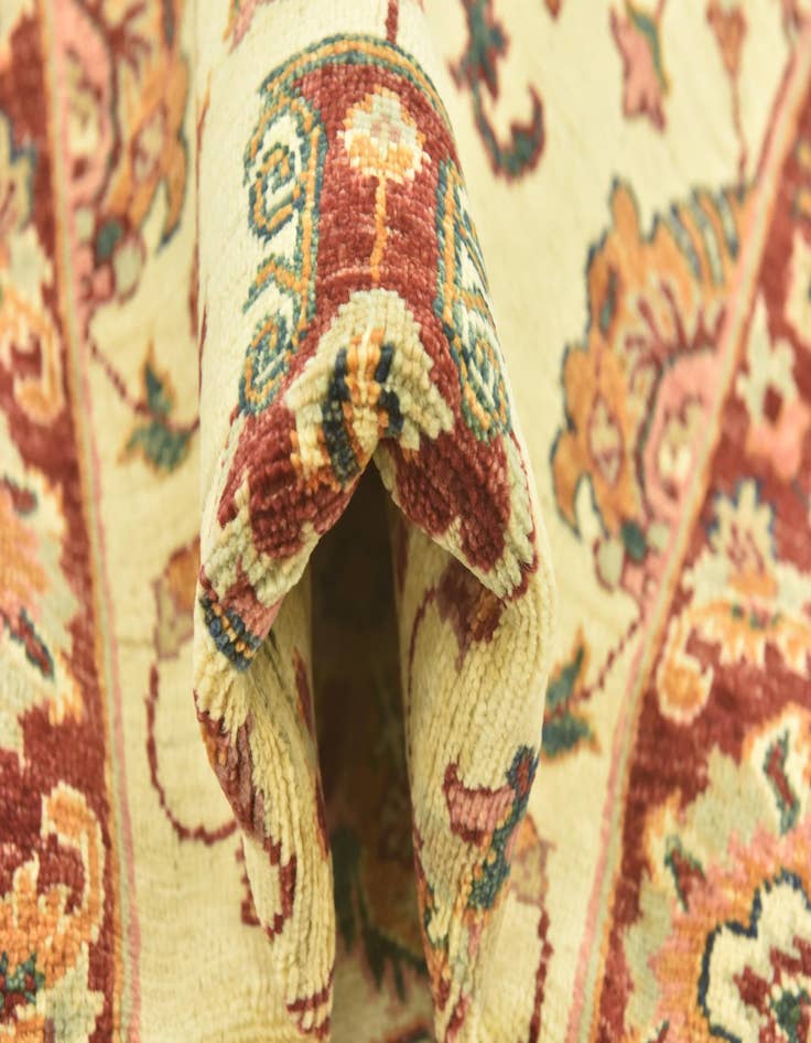 Detail image of  2' 7 x 9' 7  Hand Knotted Peshawar Ziegler Runner Rug