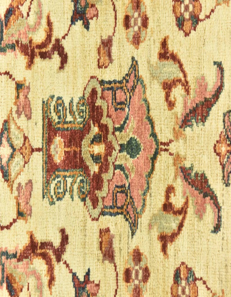Detail image of  2' 7 x 9' 7  Hand Knotted Peshawar Ziegler Runner Rug
