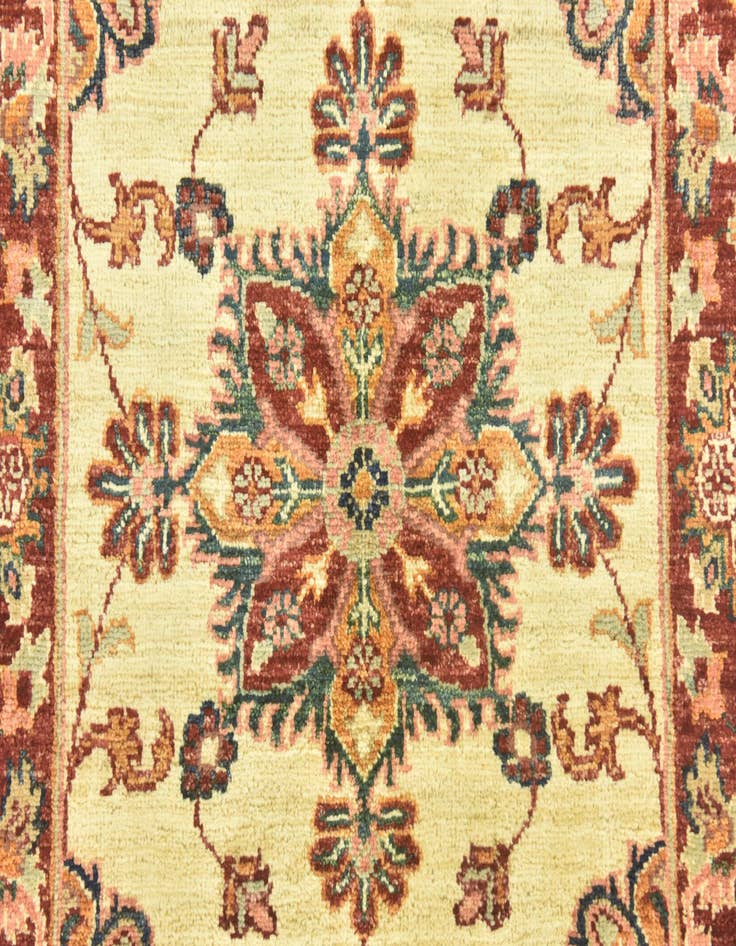 Detail image of  2' 7 x 9' 7  Hand Knotted Peshawar Ziegler Runner Rug