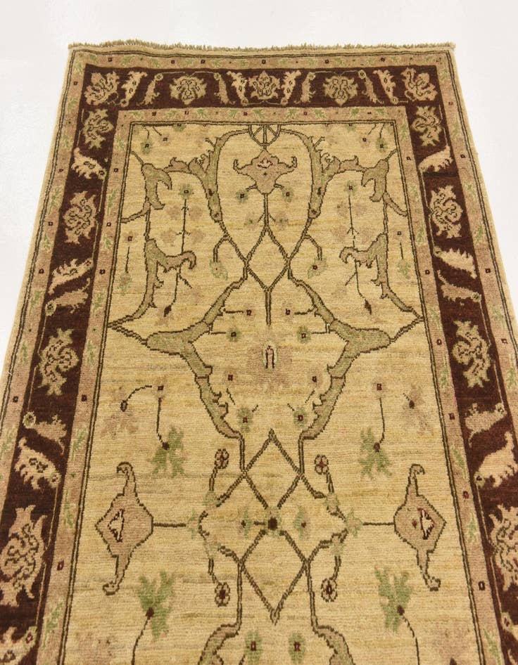 Detail image of  3' 10 x 19' 5  Hand Knotted Peshawar Ziegler Runner Rug