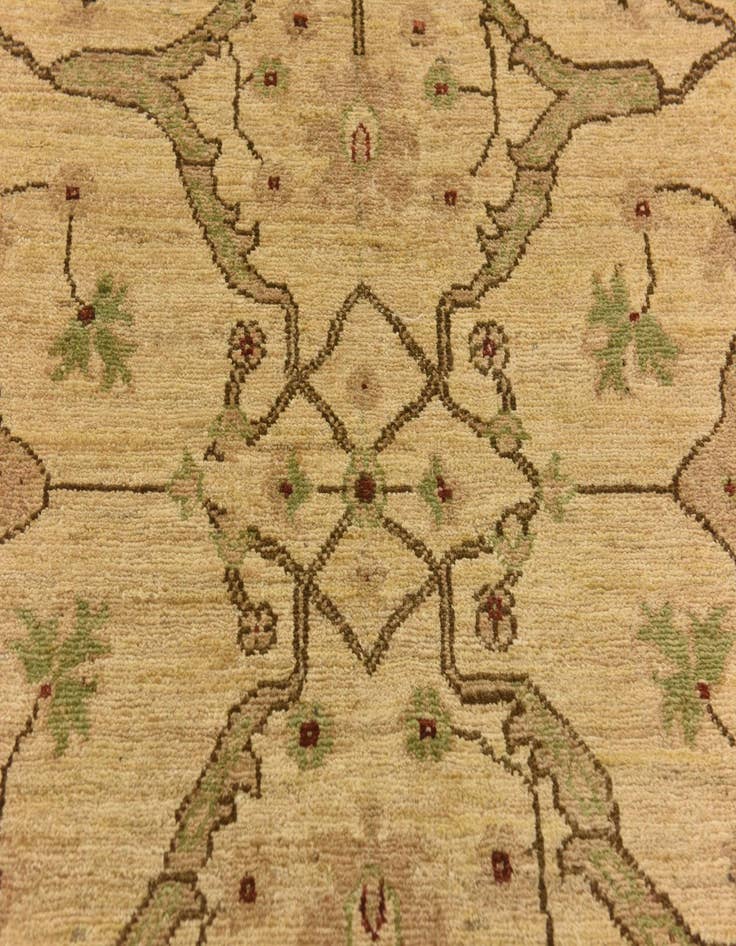 Detail image of  3' 10 x 19' 5  Hand Knotted Peshawar Ziegler Runner Rug