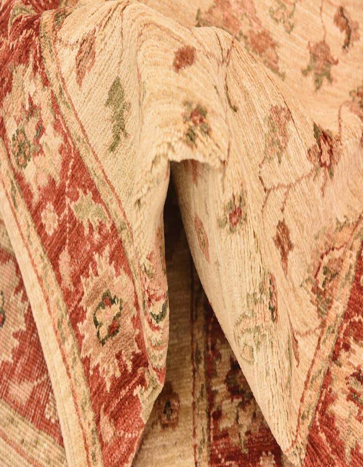 Detail image of  2' 8 x 9' 8  Hand Knotted Peshawar Ziegler Runner Rug