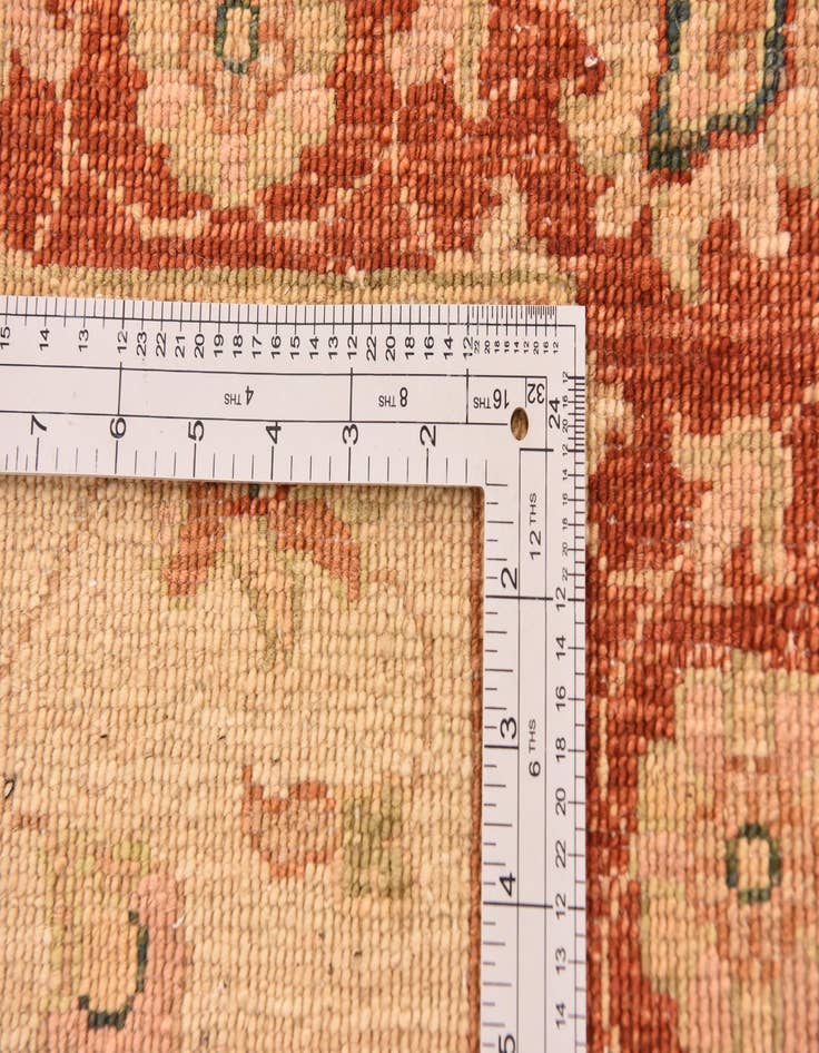 Detail image of  2' 10 x 9' 10  Hand Knotted Peshawar Ziegler Runner Rug