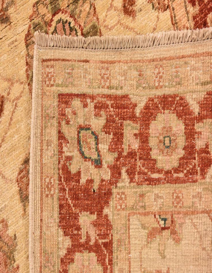 Detail image of  2' 10 x 9' 10  Hand Knotted Peshawar Ziegler Runner Rug