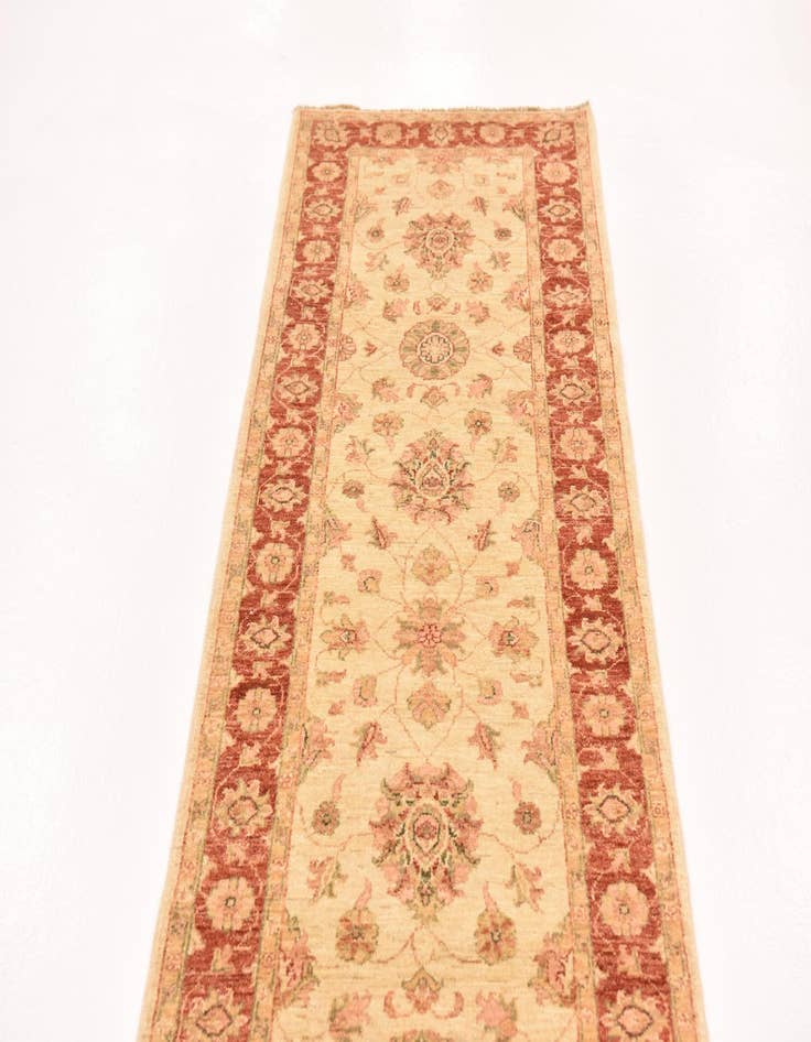 Detail image of  2' 10 x 9' 10  Hand Knotted Peshawar Ziegler Runner Rug