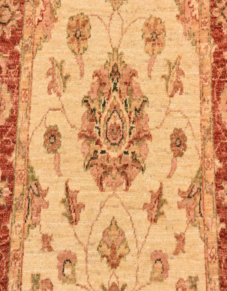 Detail image of  2' 10 x 9' 10  Hand Knotted Peshawar Ziegler Runner Rug