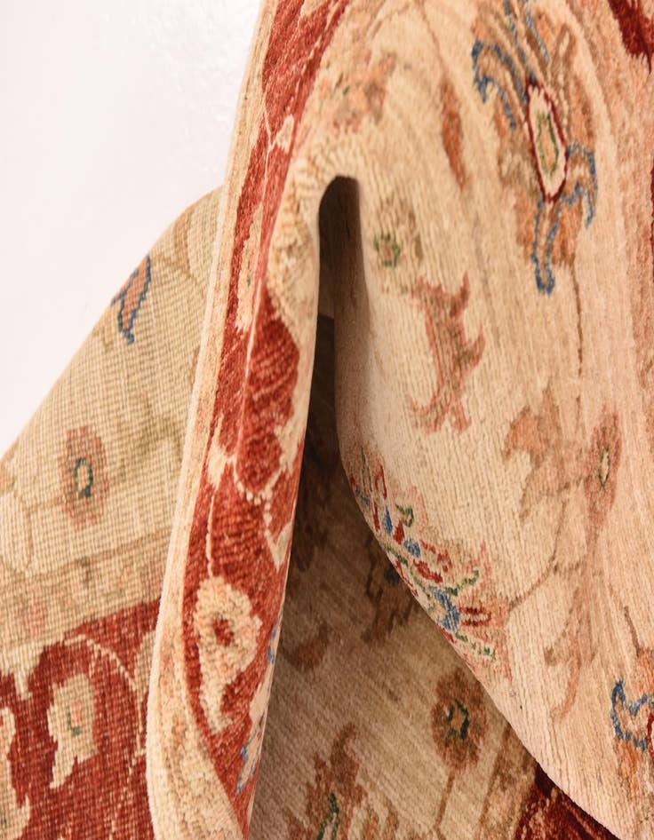 Detail image of  2' 9 x 10' 1  Hand Knotted Peshawar Ziegler Runner Rug