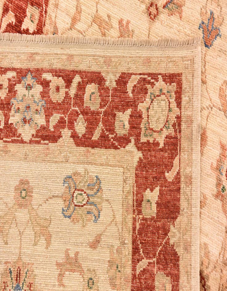 Detail image of  2' 9 x 10' 1  Hand Knotted Peshawar Ziegler Runner Rug