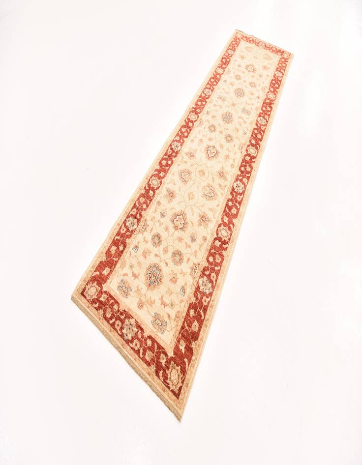 Detail image of  2' 9 x 10' 1  Hand Knotted Peshawar Ziegler Runner Rug