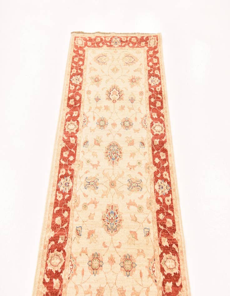 Detail image of  2' 9 x 10' 1  Hand Knotted Peshawar Ziegler Runner Rug