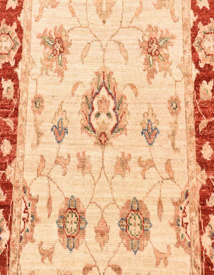 Detail image of  2' 9 x 10' 1  Hand Knotted Peshawar Ziegler Runner Rug