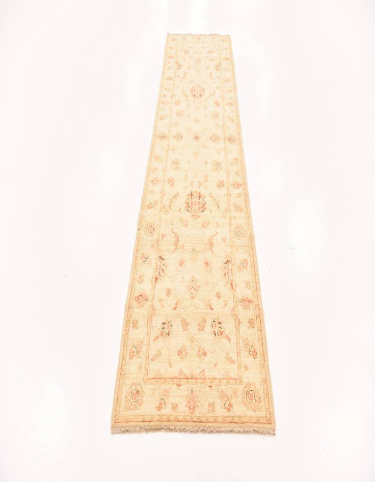 Detail image of  2' 9 x 9' 9  Hand Knotted Peshawar Ziegler Runner Rug