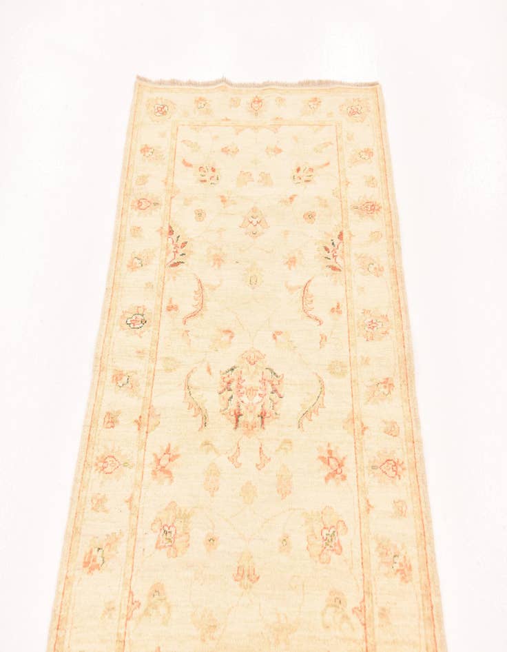 Detail image of  2' 9 x 9' 9  Hand Knotted Peshawar Ziegler Runner Rug