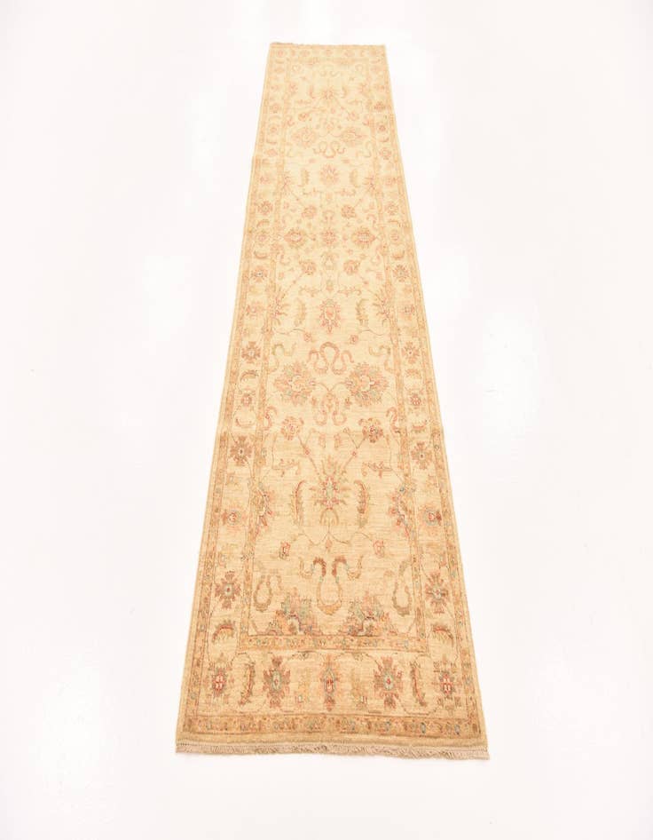 Detail image of  2' 11 x 10' 2  Hand Knotted Peshawar Ziegler Runner Rug