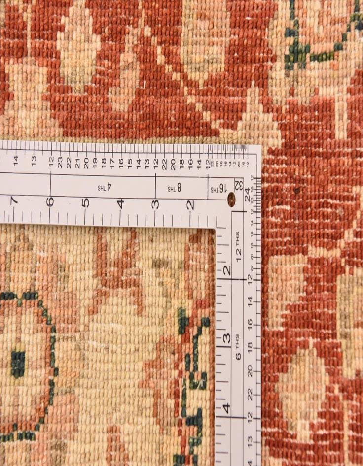 Detail image of  2' 9 x 9' 8  Hand Knotted Peshawar Ziegler Runner Rug