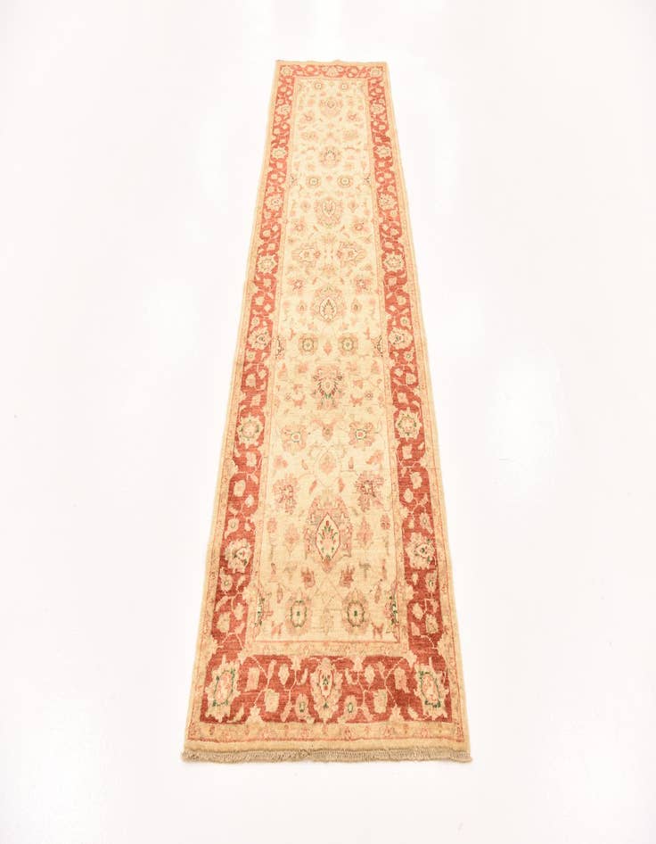 Detail image of  2' 9 x 9' 8  Hand Knotted Peshawar Ziegler Runner Rug