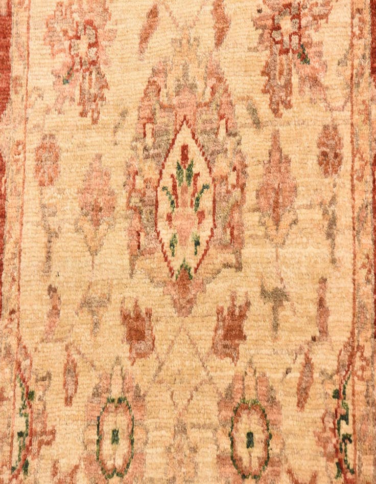 Detail image of  2' 9 x 9' 8  Hand Knotted Peshawar Ziegler Runner Rug