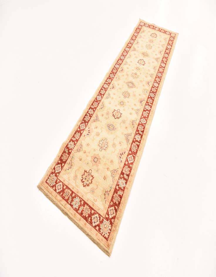 Detail image of  2' 9 x 9' 8  Hand Knotted Peshawar Ziegler Runner Rug