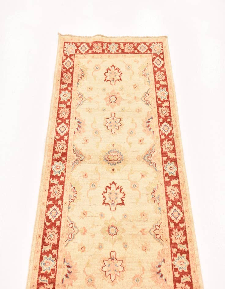 Detail image of  2' 9 x 9' 8  Hand Knotted Peshawar Ziegler Runner Rug