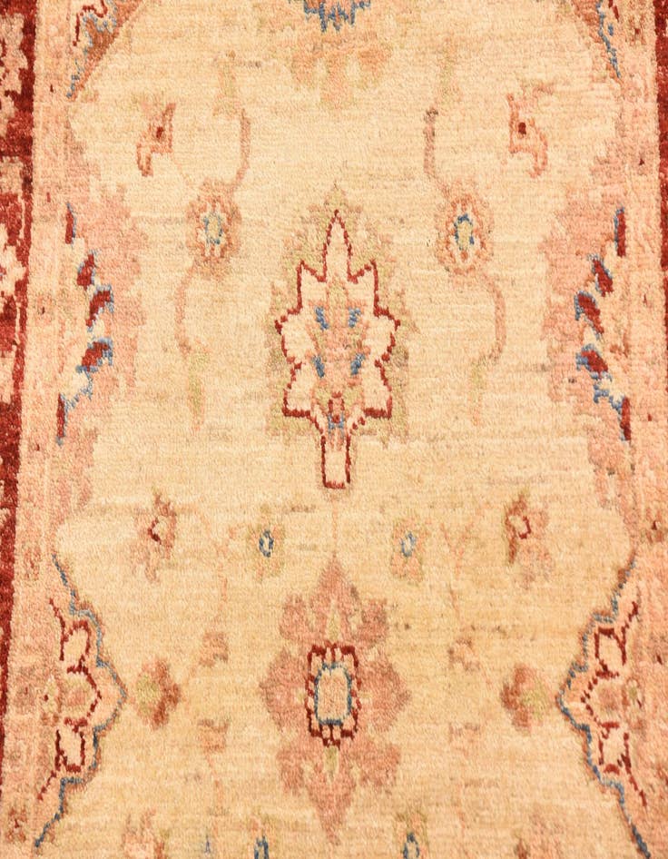 Detail image of  2' 9 x 9' 8  Hand Knotted Peshawar Ziegler Runner Rug