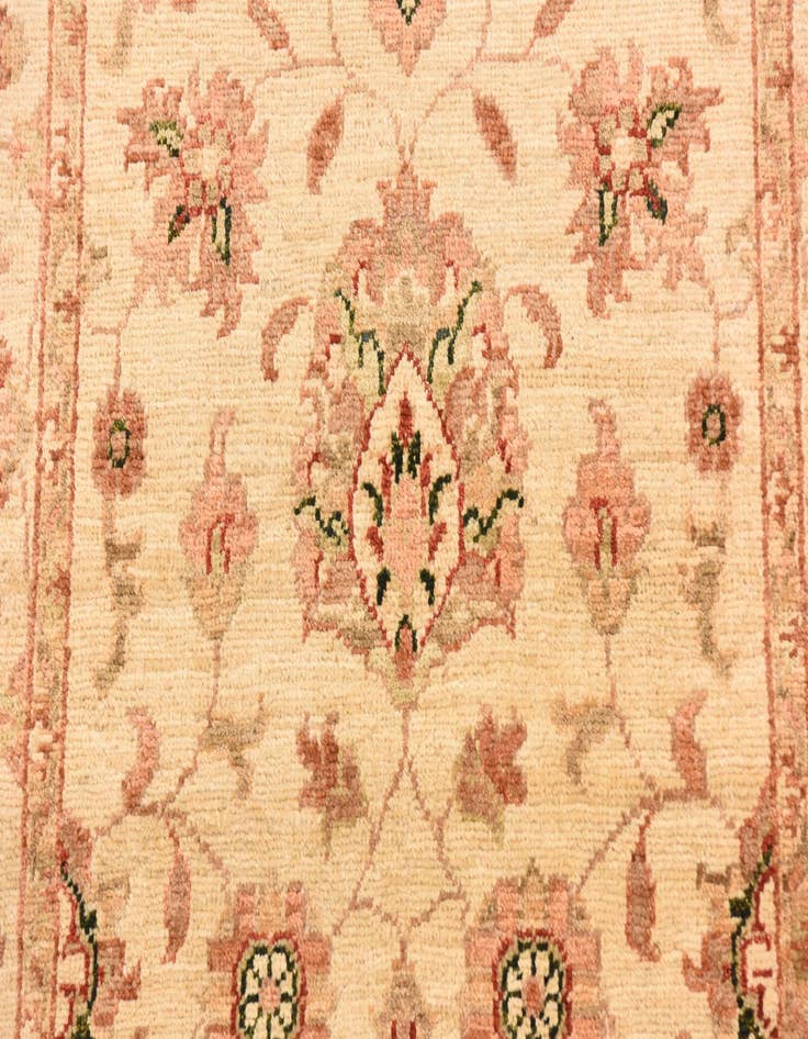 Detail image of  2' 10 x 9' 9  Hand Knotted Peshawar Ziegler Runner Rug