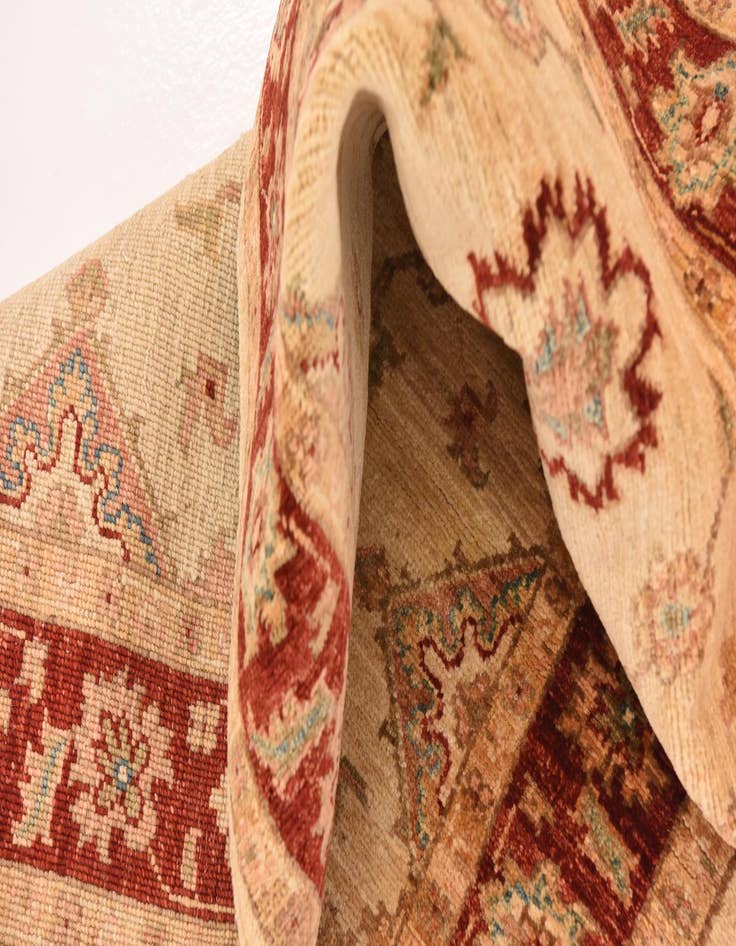 Detail image of  2' 9 x 9' 5  Hand Knotted Peshawar Ziegler Runner Rug