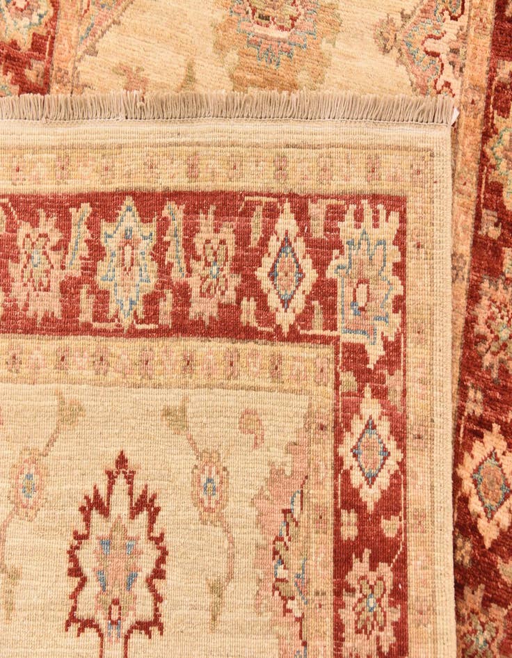 Detail image of  2' 9 x 9' 5  Hand Knotted Peshawar Ziegler Runner Rug