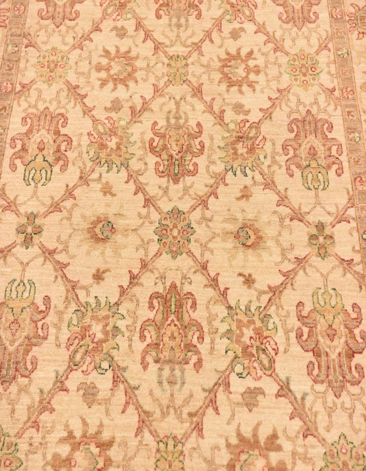 Detail image of  5' x 9' 6  Hand Knotted Peshawar Ziegler Runner Rug