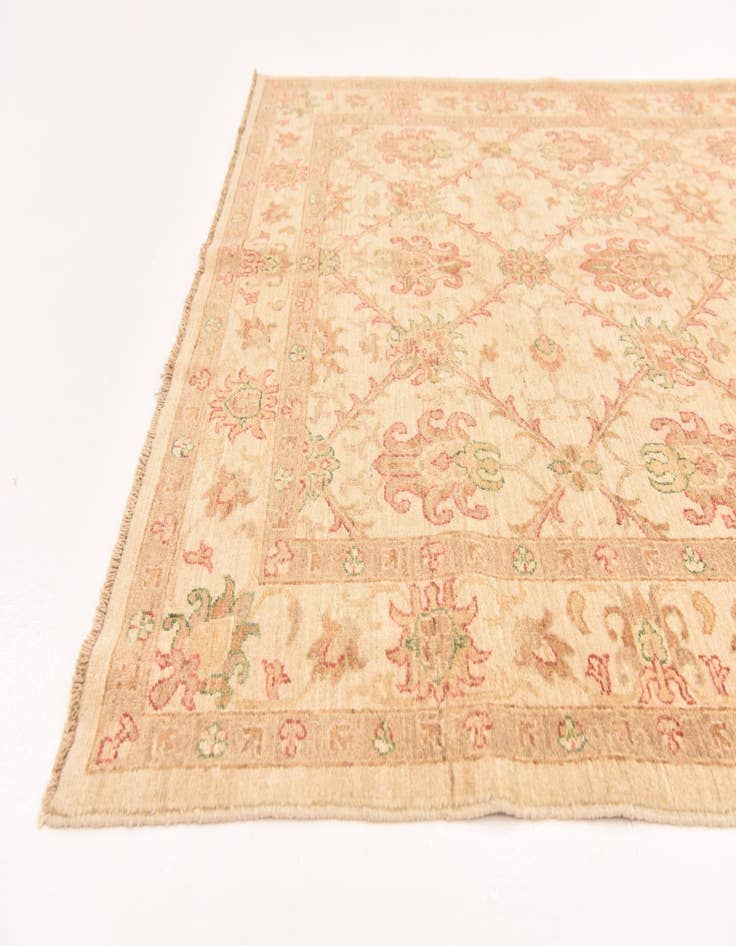 Detail image of  5' x 9' 6  Hand Knotted Peshawar Ziegler Runner Rug