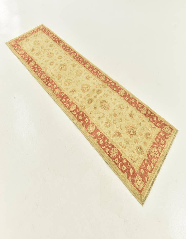 Detail image of  2' 9 x 9' 9  Hand Knotted Peshawar Ziegler Runner Rug