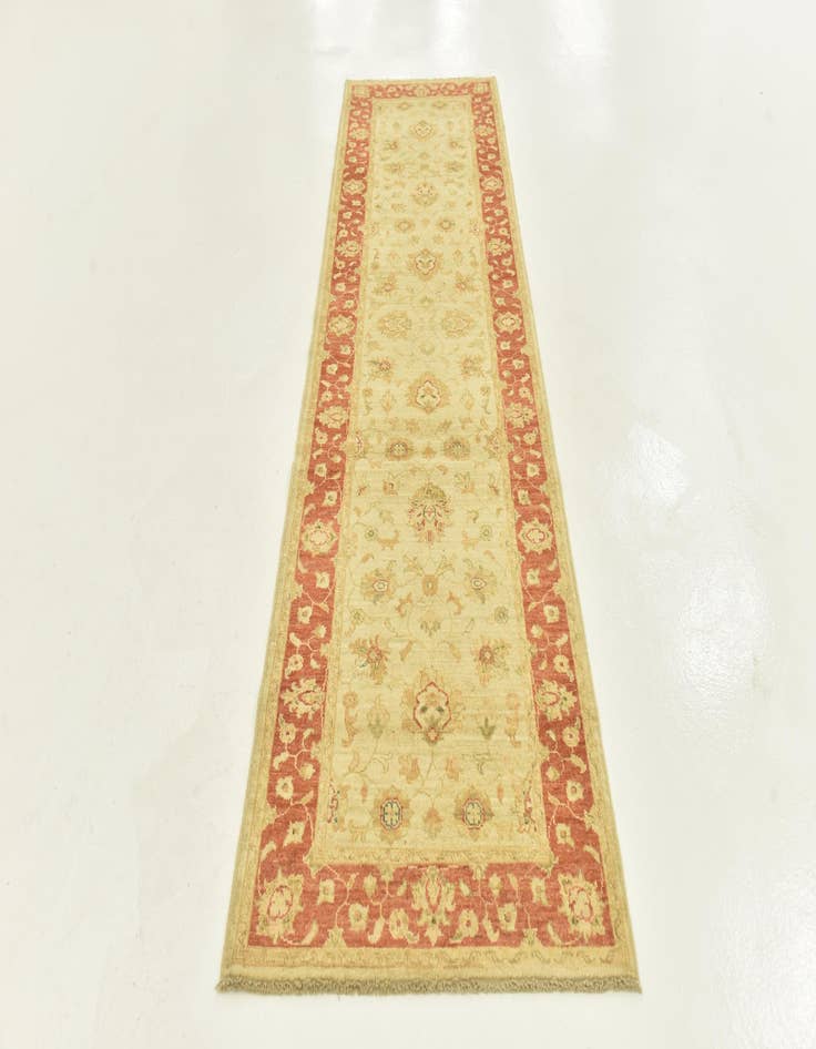 Detail image of  2' 9 x 9' 9  Hand Knotted Peshawar Ziegler Runner Rug