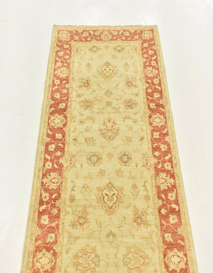 Detail image of  2' 9 x 9' 9  Hand Knotted Peshawar Ziegler Runner Rug