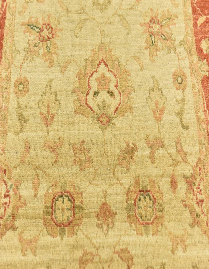 Detail image of  2' 9 x 9' 9  Hand Knotted Peshawar Ziegler Runner Rug