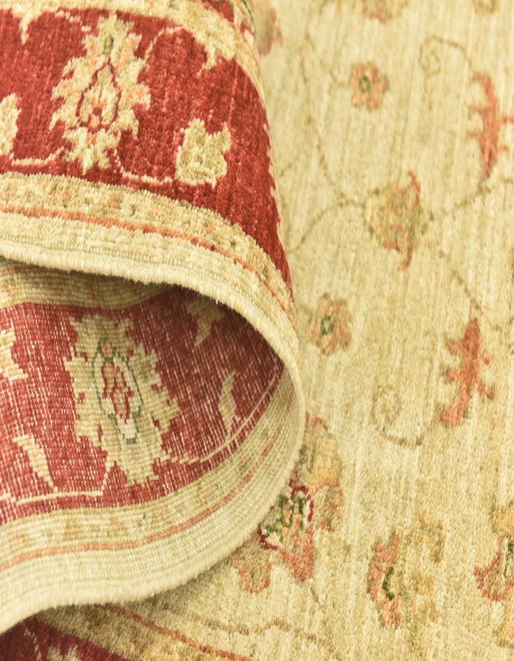 Detail image of  2' 8 x 9' 3  Hand Knotted Peshawar Ziegler Runner Rug