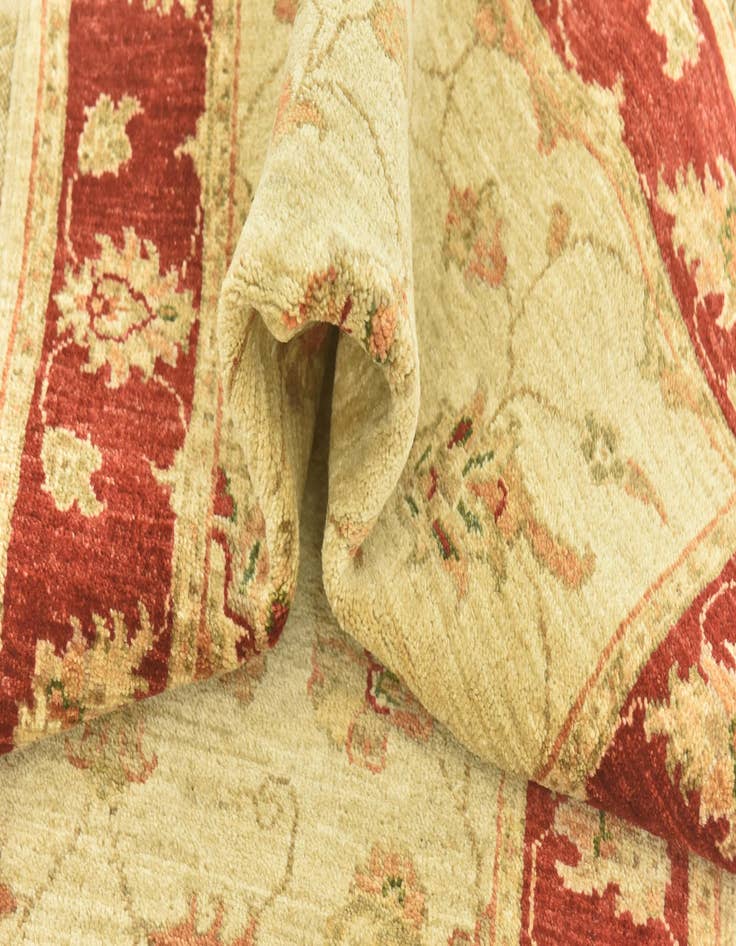 Detail image of  2' 8 x 9' 3  Hand Knotted Peshawar Ziegler Runner Rug